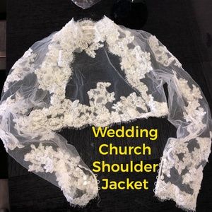 Beautiful Wedding Shoulder Cover Up. Worn once. Absolutely stunning